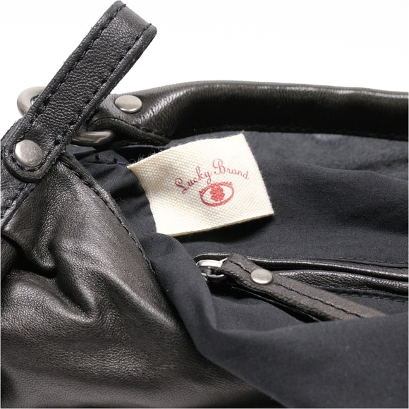 LUCKY BRAND Soft Black Leather Hobo Bag - Picture 11 of 12